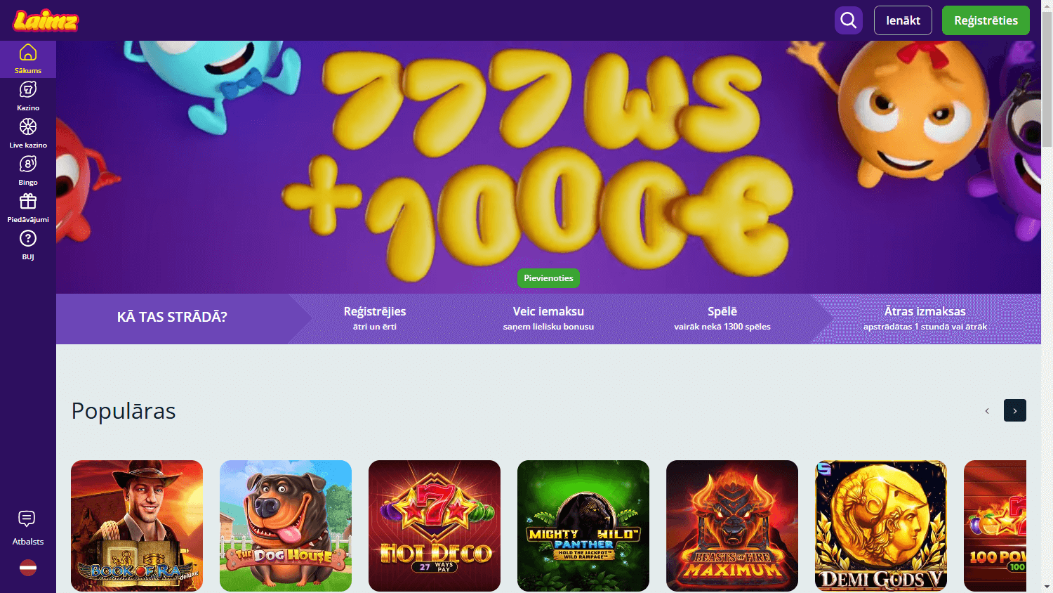 laimz_casino_homepage_desktop