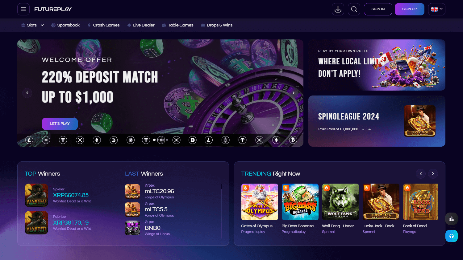 futureplay_casino_homepage_desktop