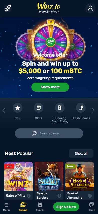 winz.io_casino_homepage_mobile