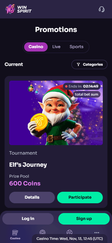 winspirit casino promo code