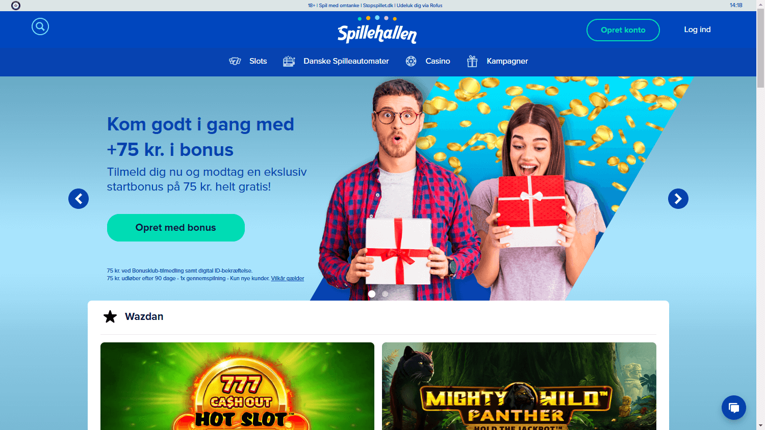 spillehallen_casino_homepage_desktop