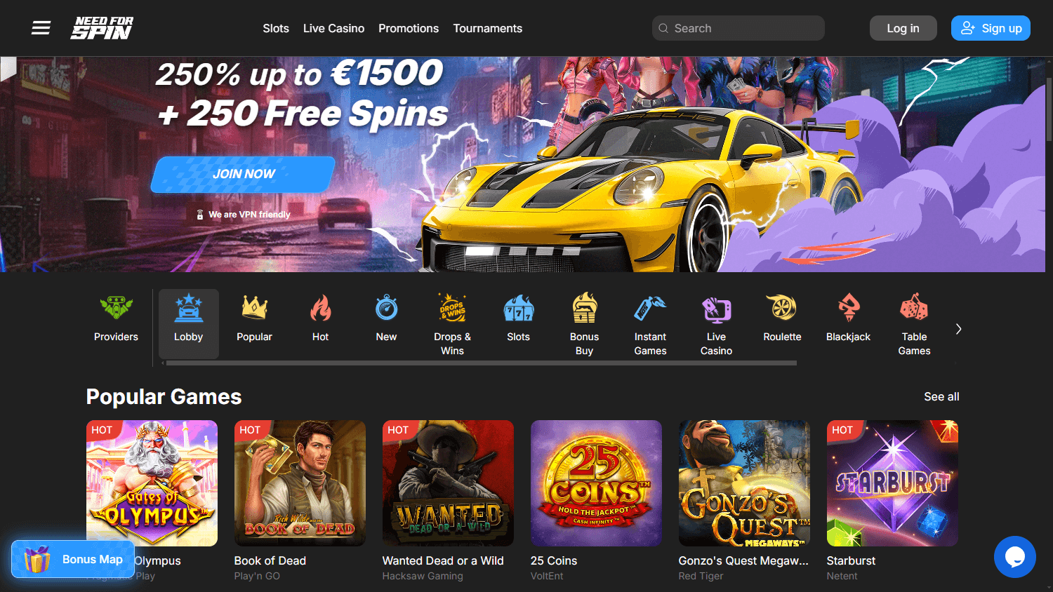 Need_For_Spin_Casino_homepage_desktop