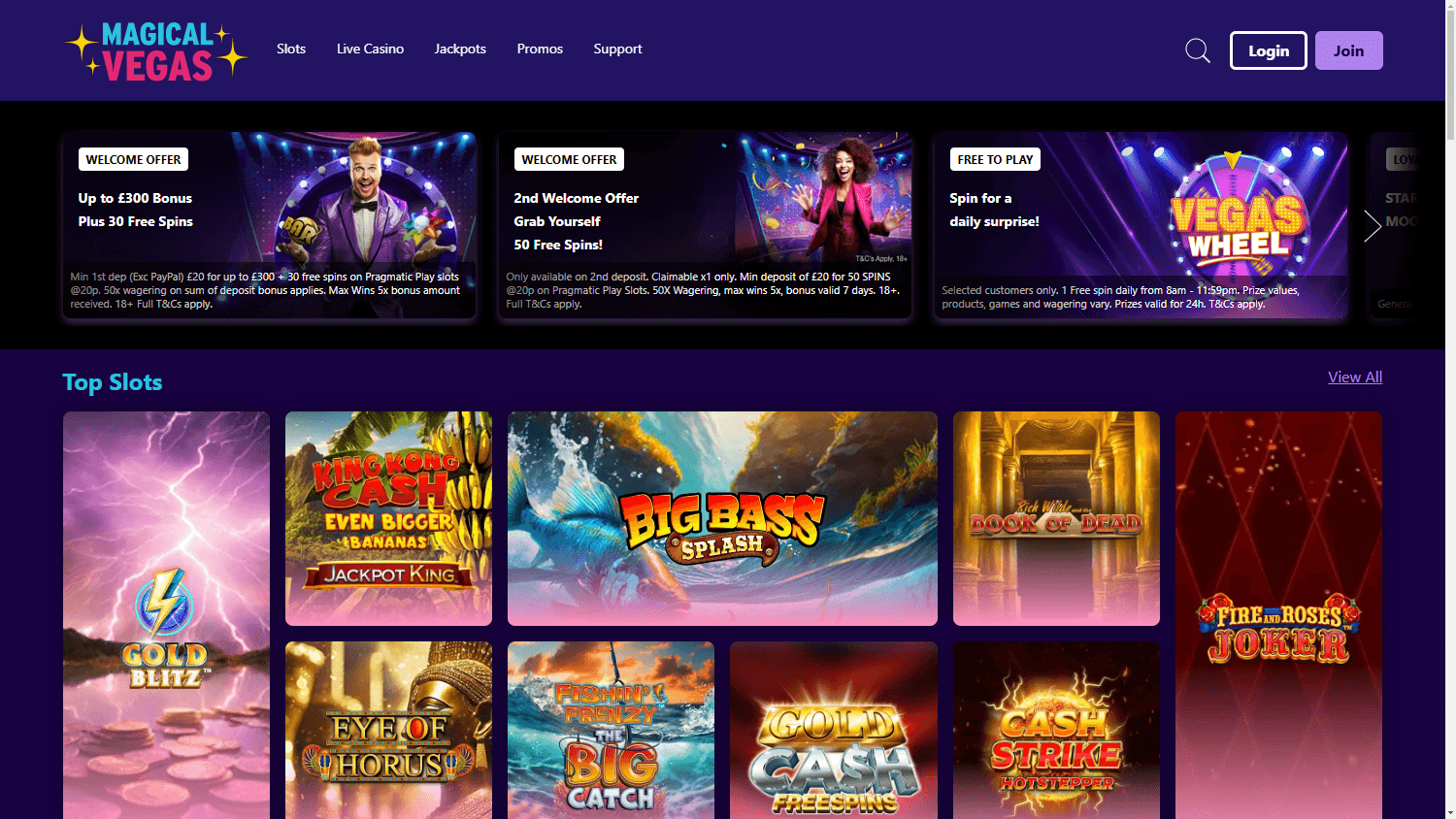 Magical_Vegas_Casino_homepage_desktop