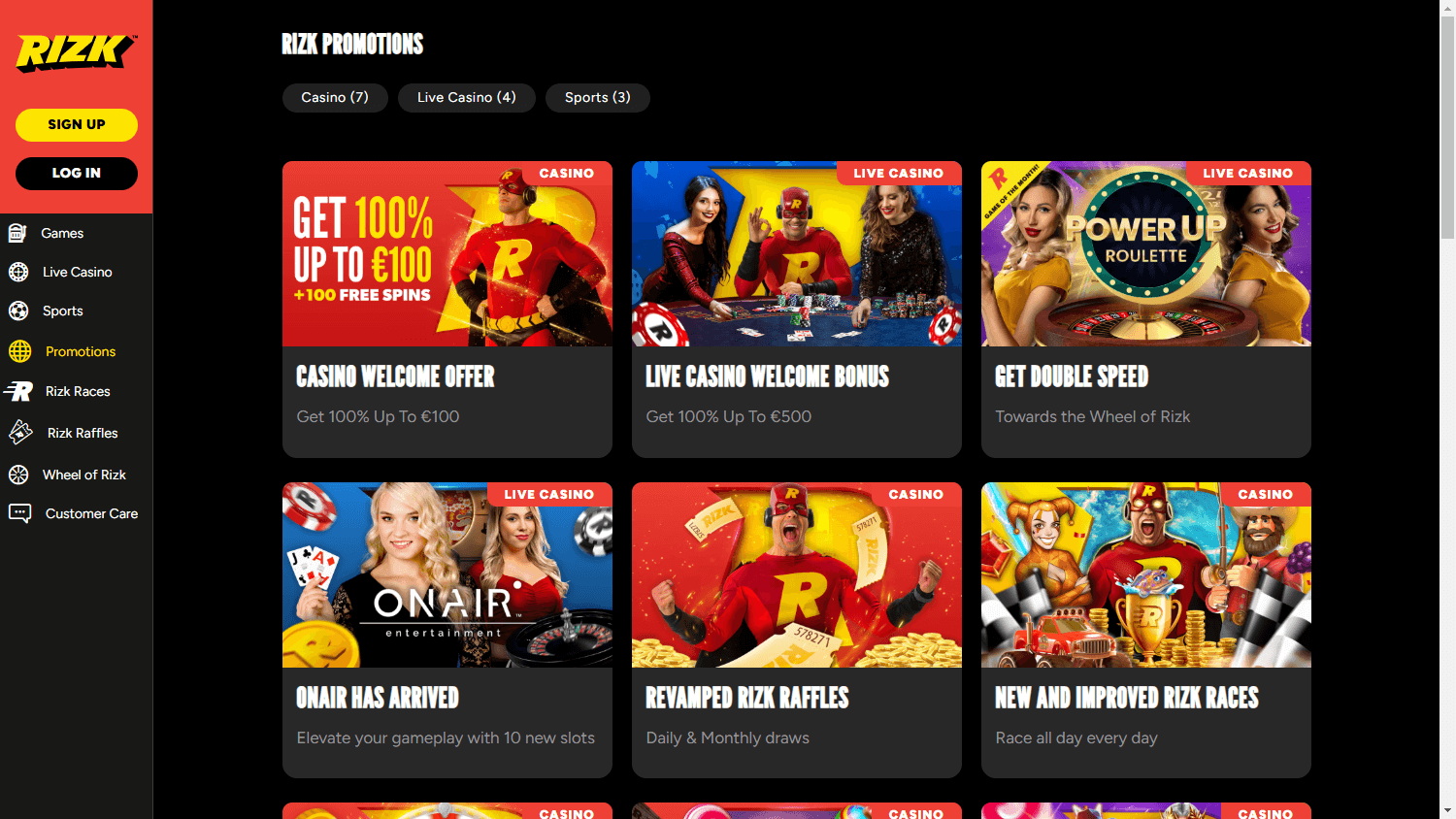Rizk Casino Promotions