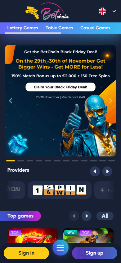 betchain_casino_homepage_mobile