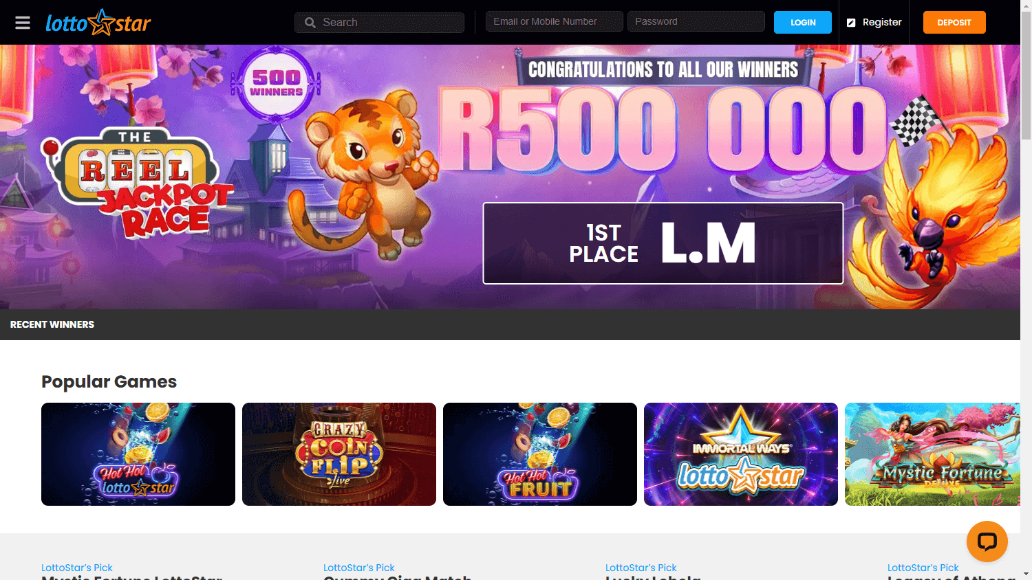 lottostar_casino_homepage_desktop