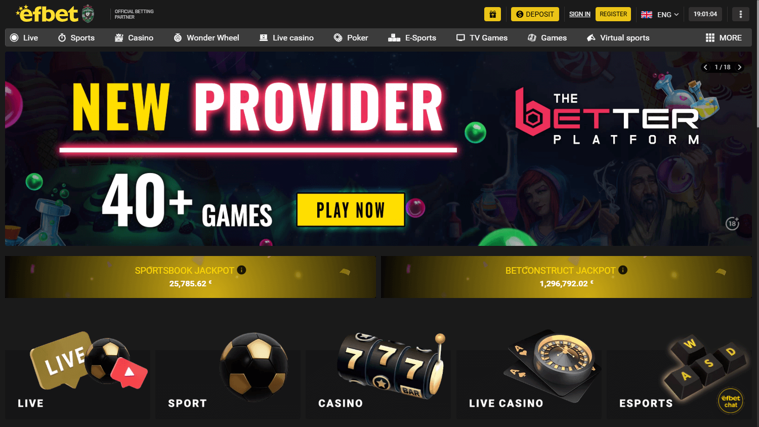 Efbet live casino