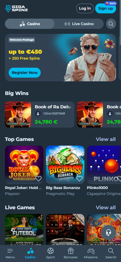 gigaspinz_casino_homepage_mobile