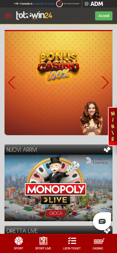 totowin24_casino_homepage_mobile