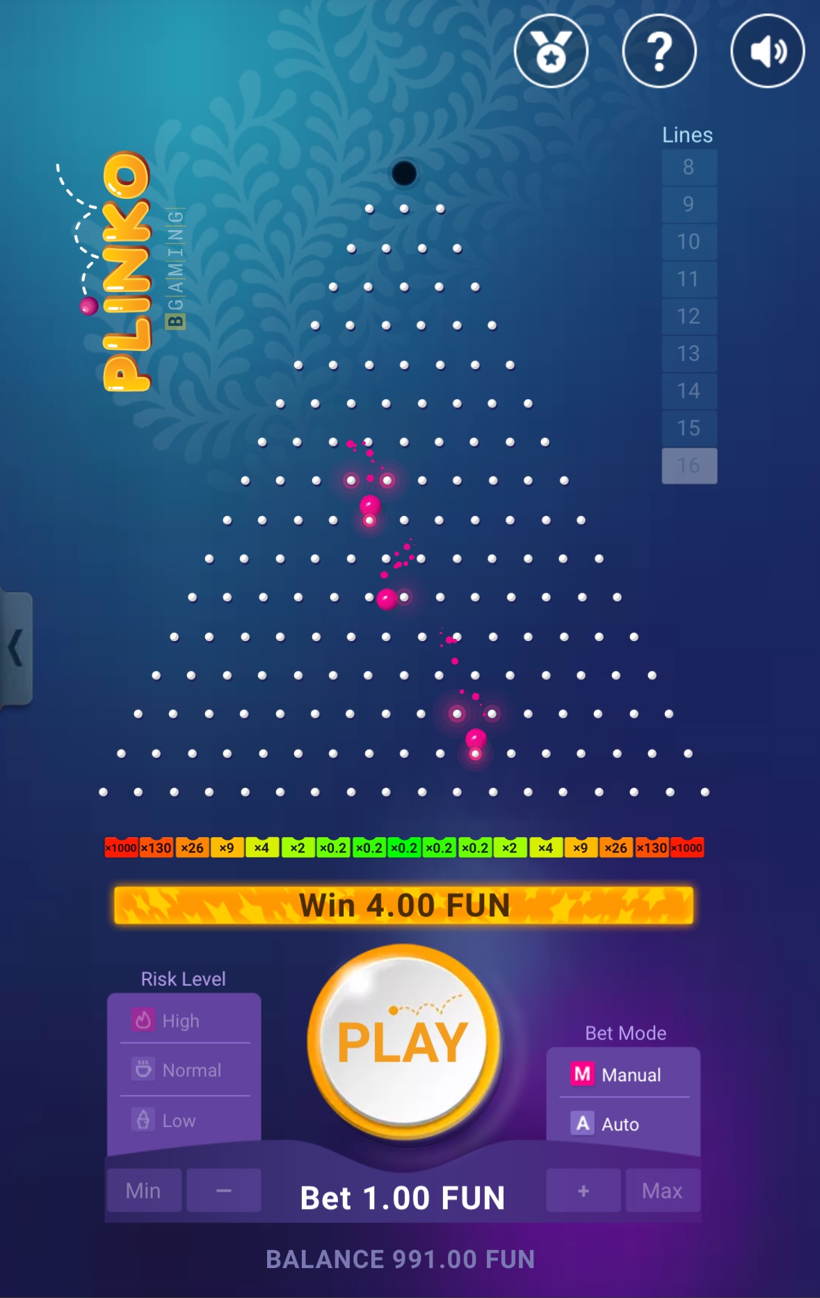 Plinko Game Online Play Free Casino Game in Demo Mode