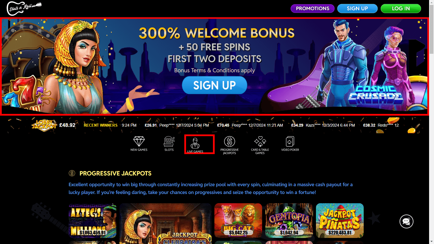 slotsnroll_casino_homepage_desktop