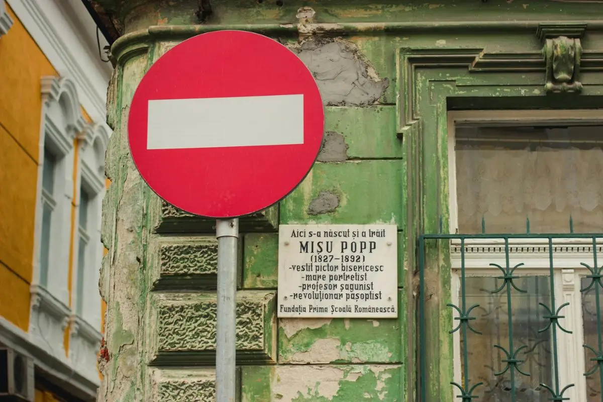 A stop sign that the road is blocked for entry