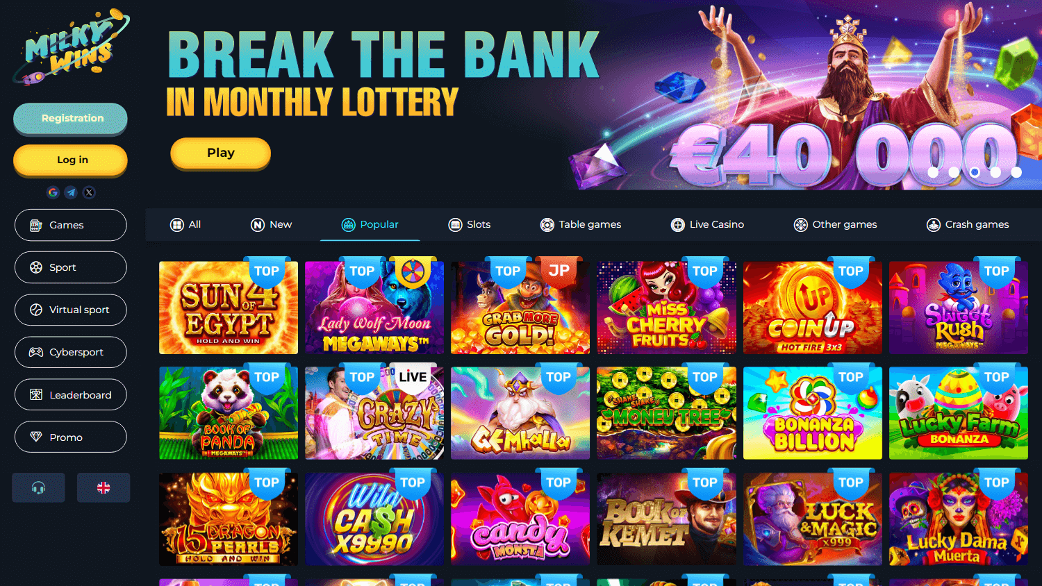 milky_wins_casino_homepage_desktop