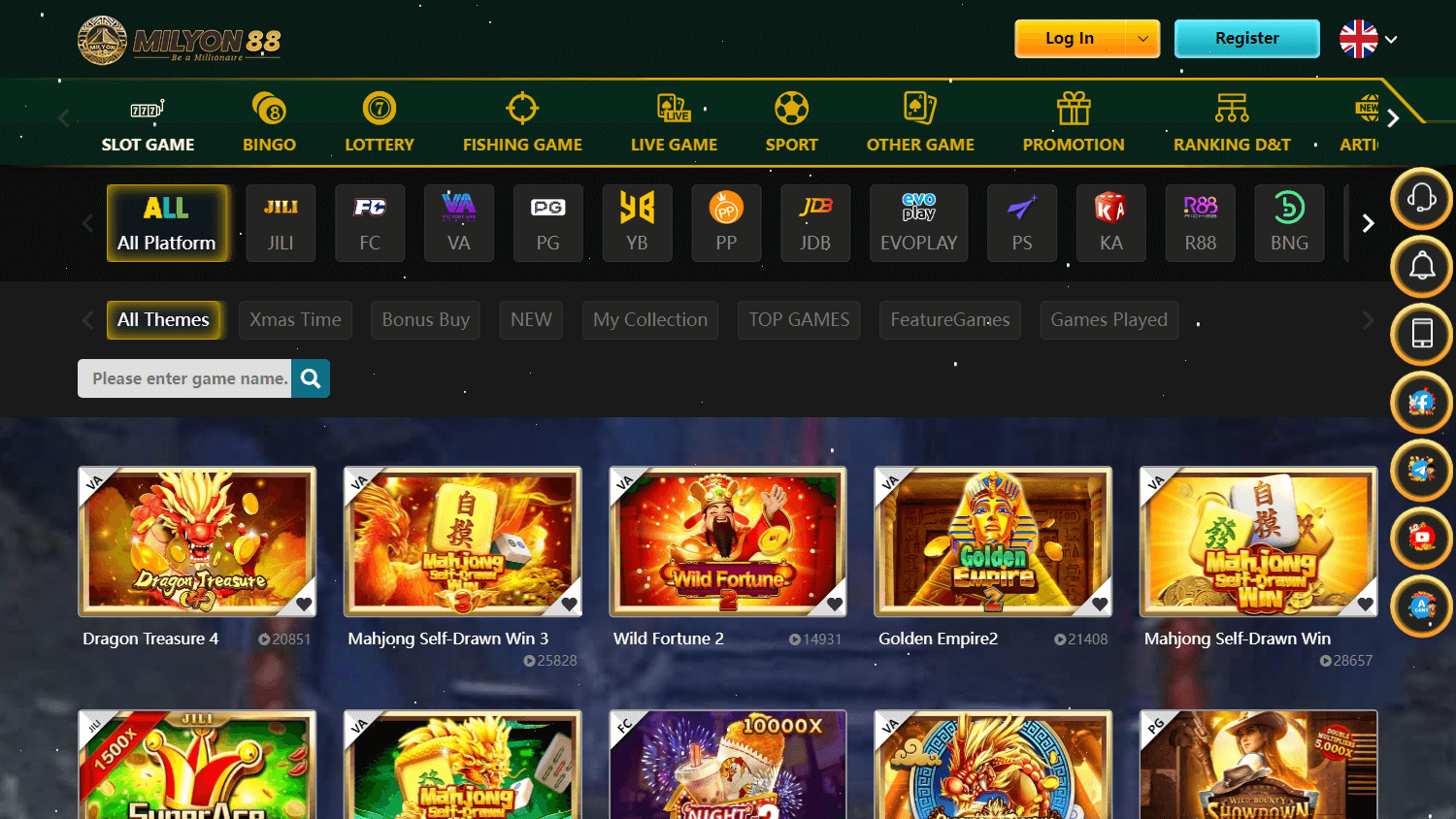 milyon88_casino_game_gallery_desktop