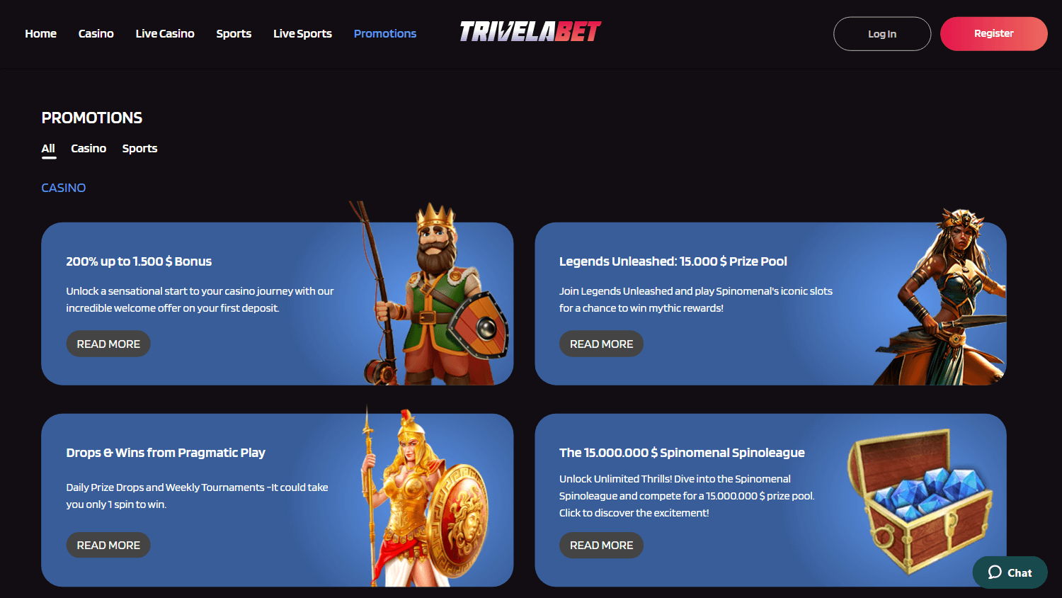 trivelabet_casino_promotions_desktop