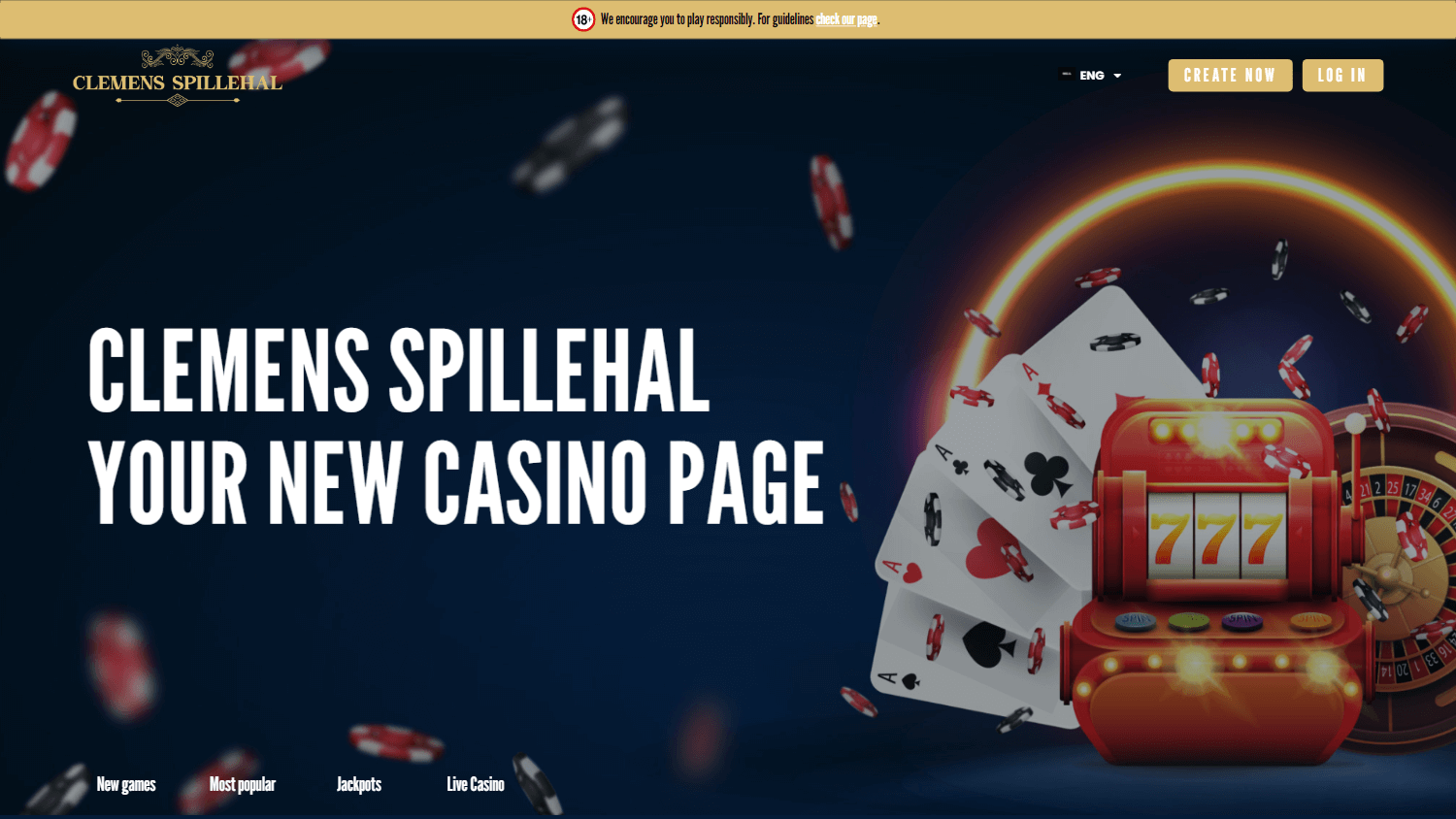 clemensspillehal_casino_uk_homepage_desktop