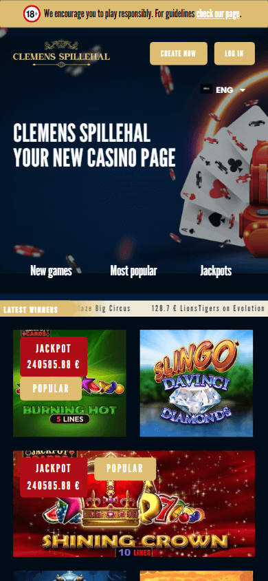clemensspillehal_casino_uk_homepage_mobile