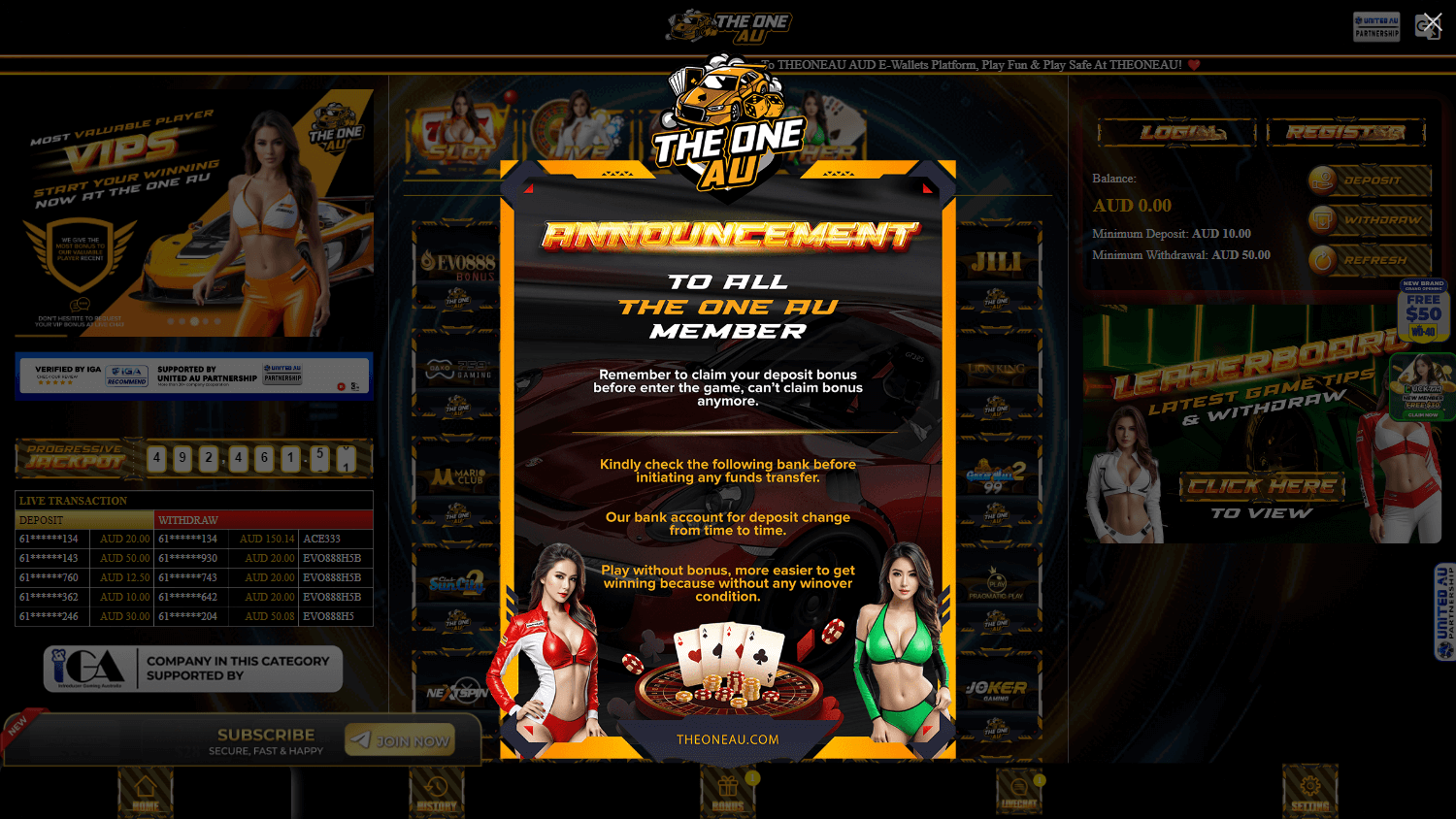 THE ONE AU Casino Review