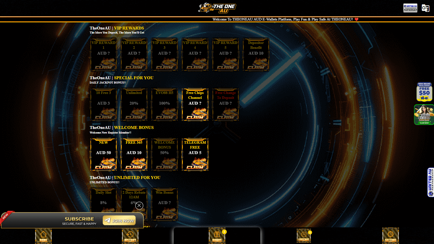 THE ONE AU Casino Promotions