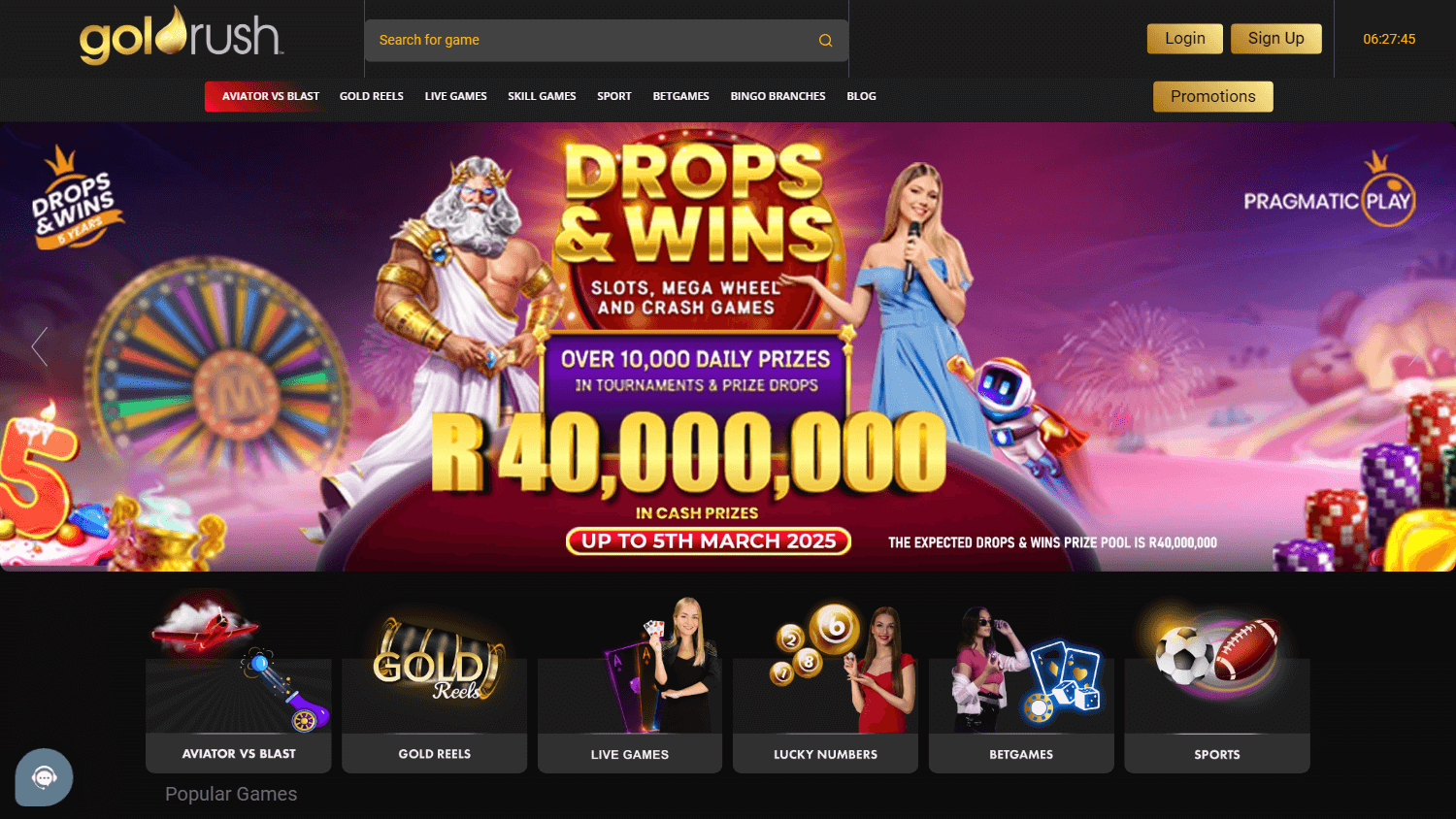 goldrush_casino_homepage_desktop