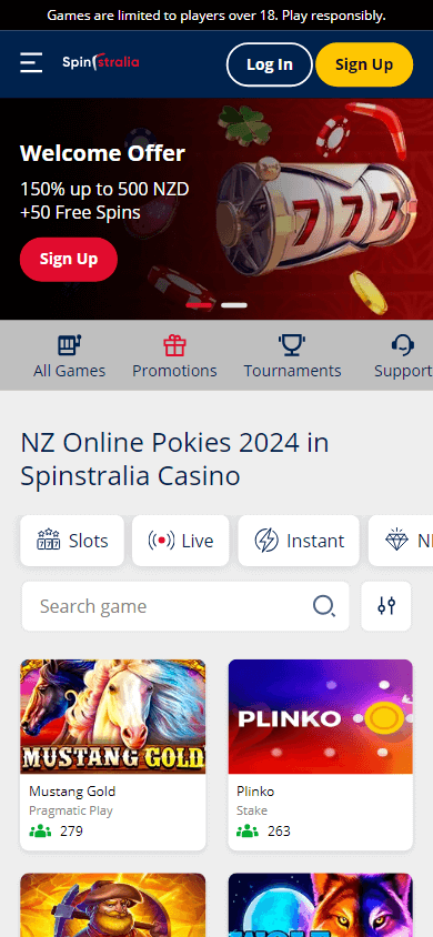 spinstralia_casino_homepage_mobile