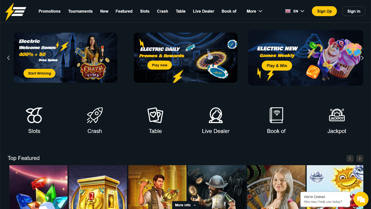 electric_wins_casino_homepage_desktop