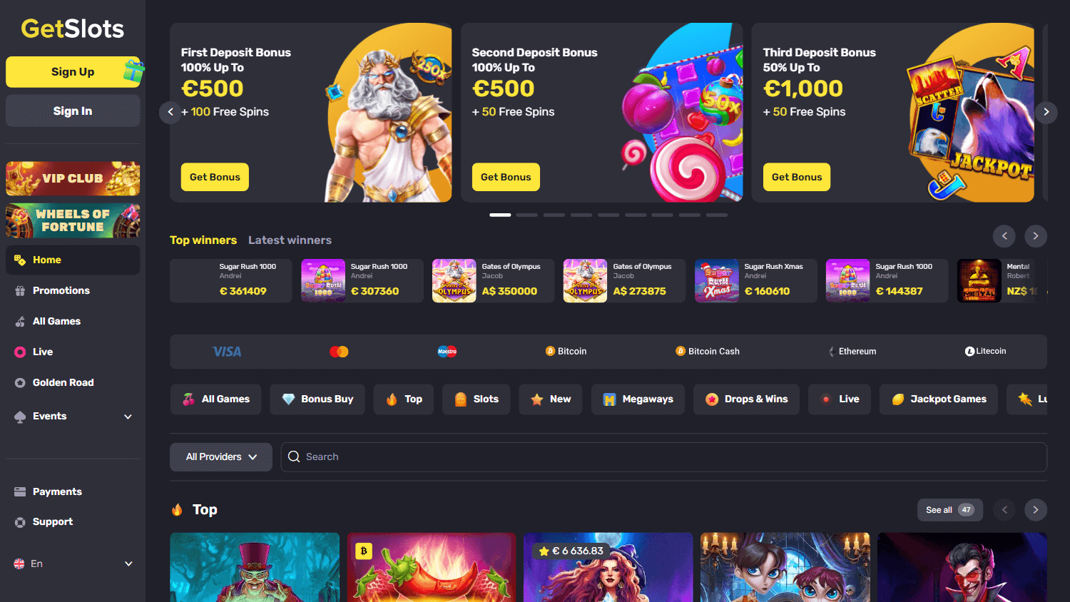 GetSlots_Casino_homepage_desktop