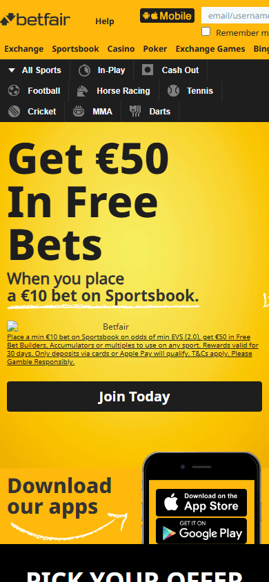 Betfair_Casino_homepage_mobile