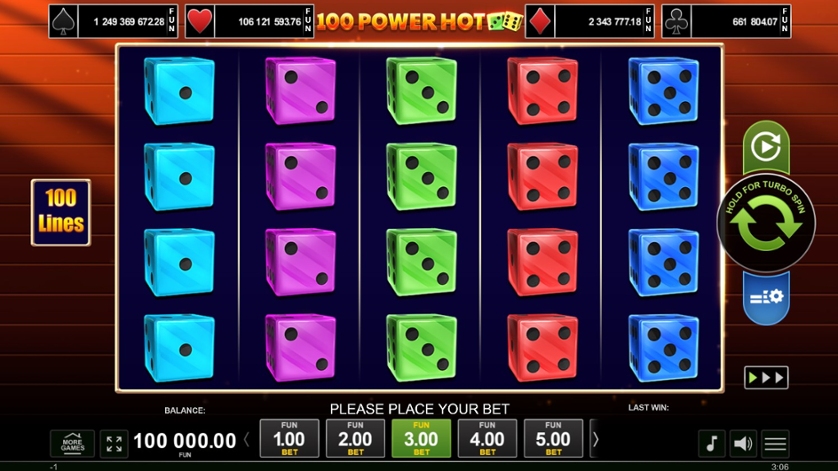 100 Power Hot Dice