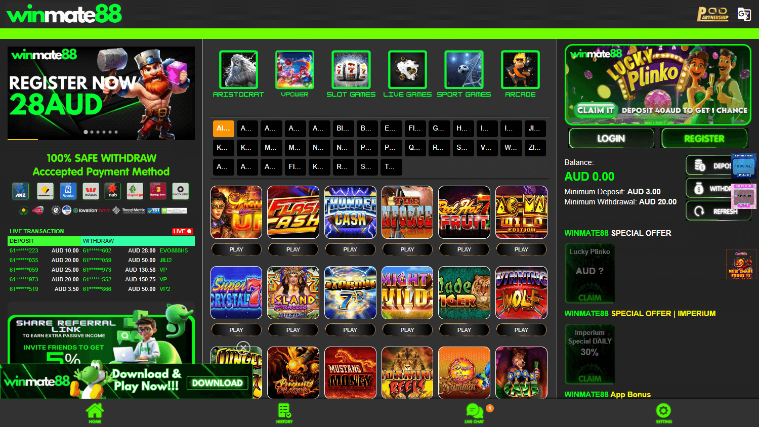 Winmate88 Casino Fast Access Review for Australian Players