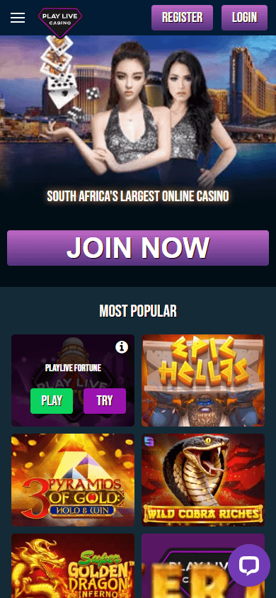 Playlive_Casino_homepage_mobile