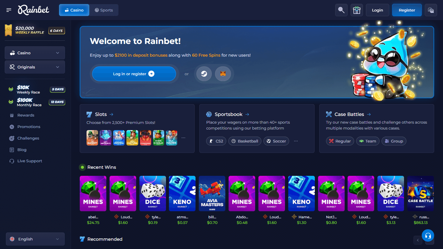 rainbet casino age requirement