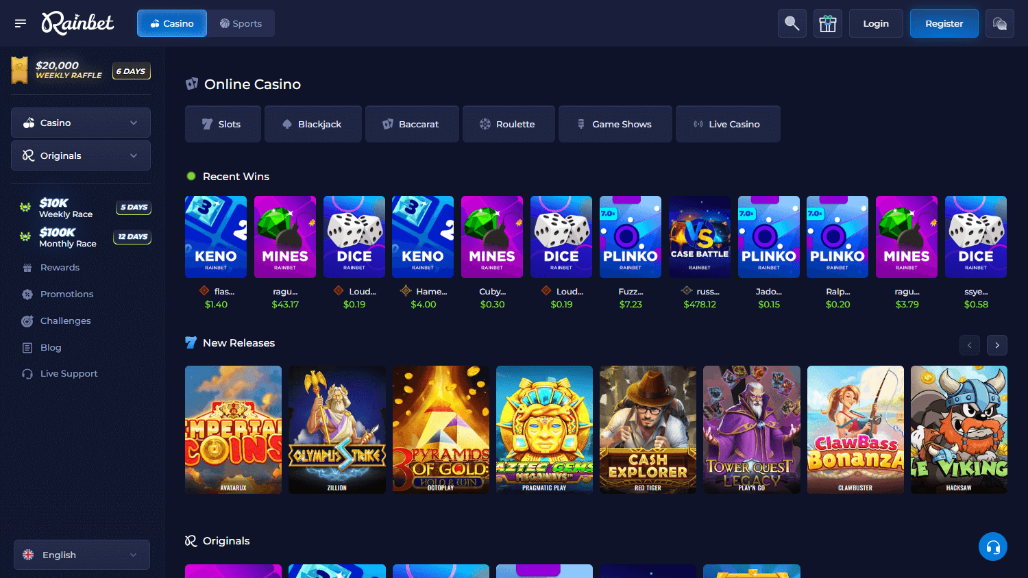 Recension av RainBet Casino | Objektiv Casino Guru-recension