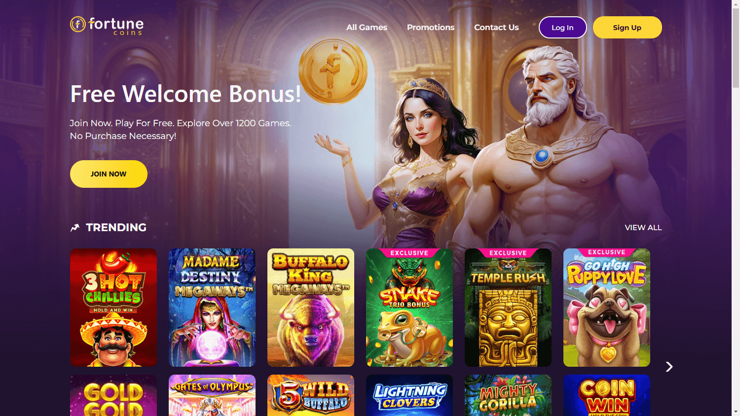 fortune_coins_casino_homepage_desktop