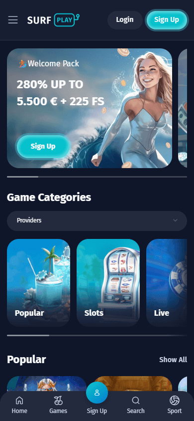 surfplay_casino_homepage_mobile