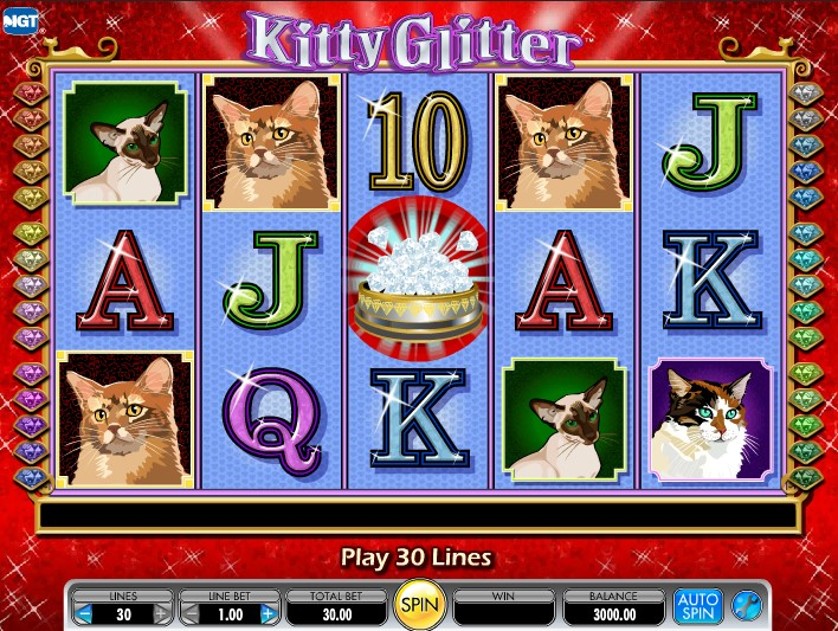 Play kitty glitter online, free