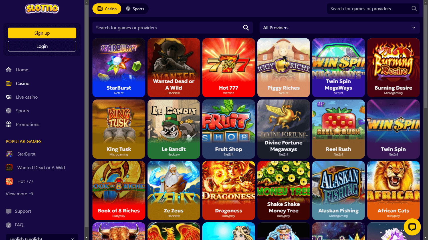 Slottio Casino – Recension för svenska spelare