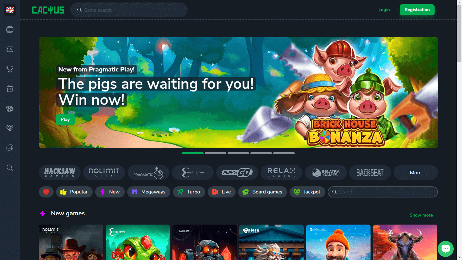 Cactus_Casino_homepage_desktop