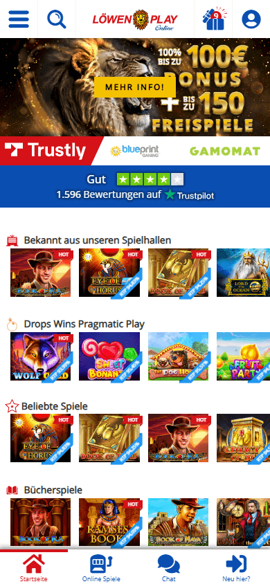 Löwen_Play_Casino_homepage_mobile