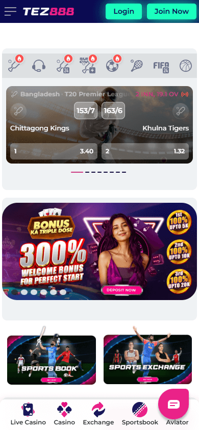 Tez888_Casino_homepage_mobile