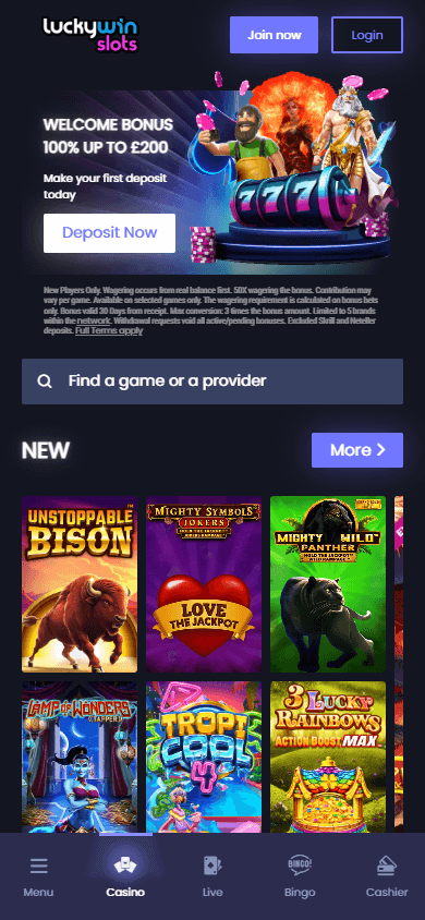 luckywinslots_casino_homepage_mobile