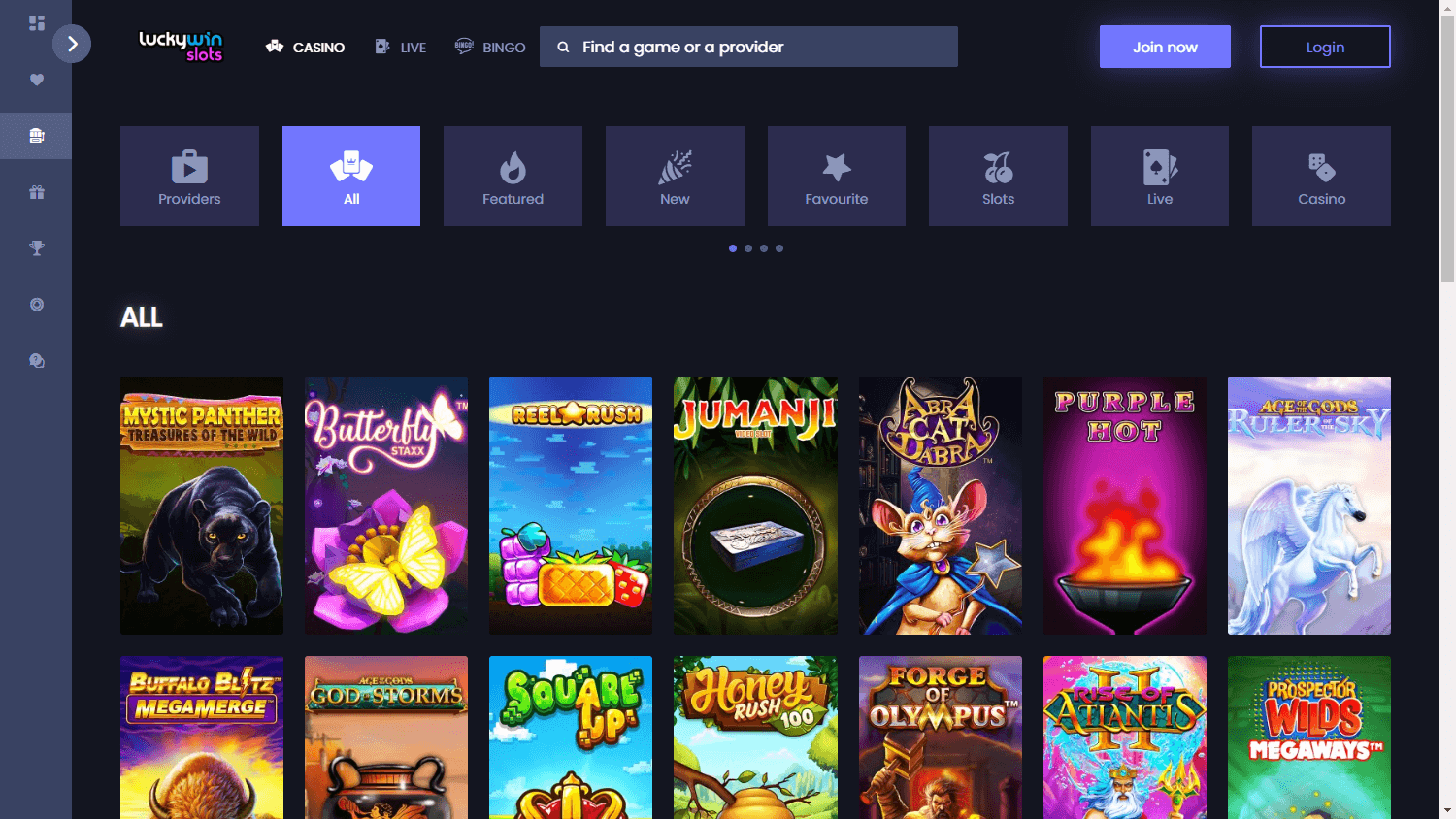 luckywinslots_casino_game_gallery_desktop