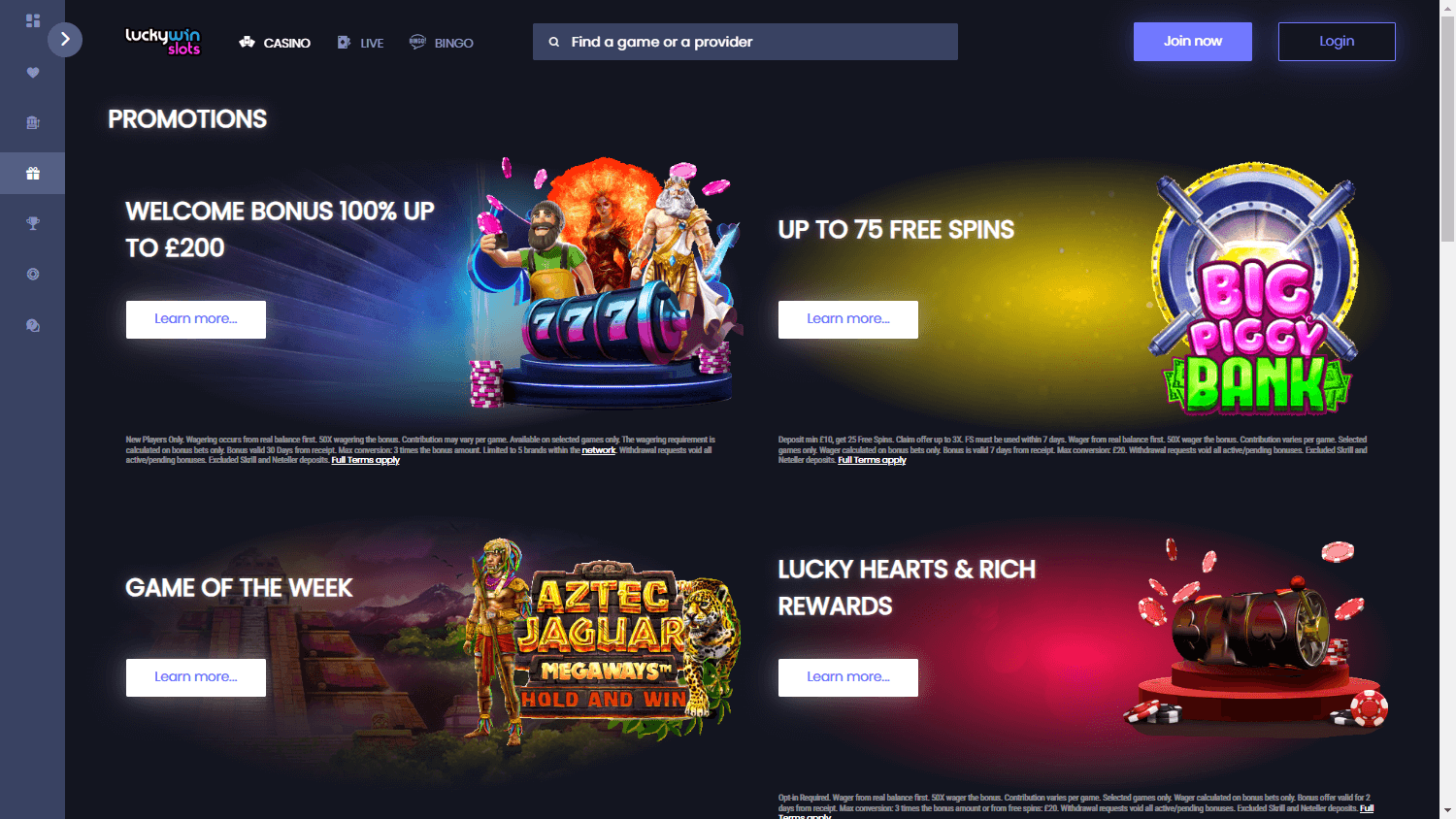 luckywinslots_casino_promotions_desktop