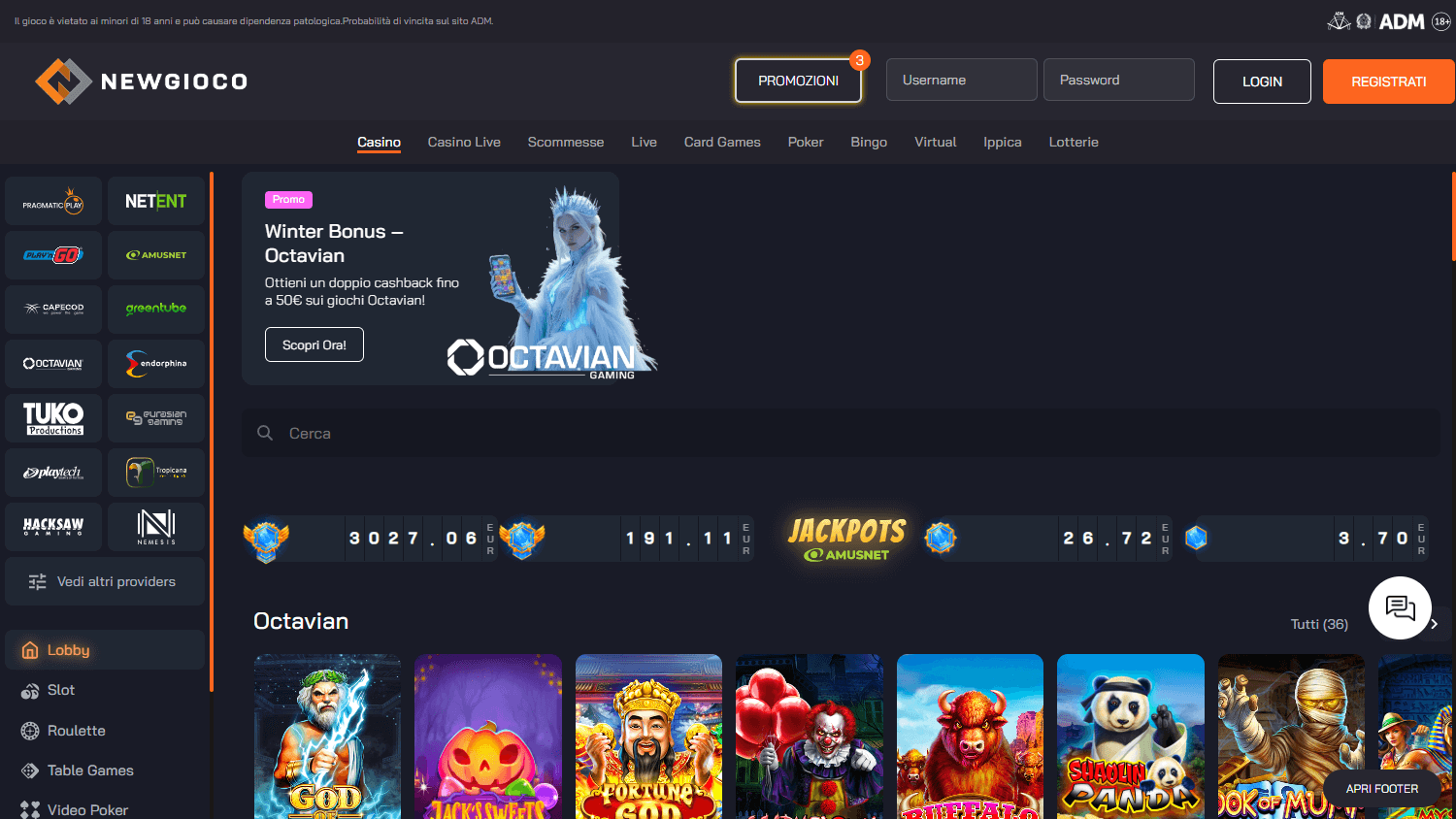 Newgioco_Casino_homepage_desktop
