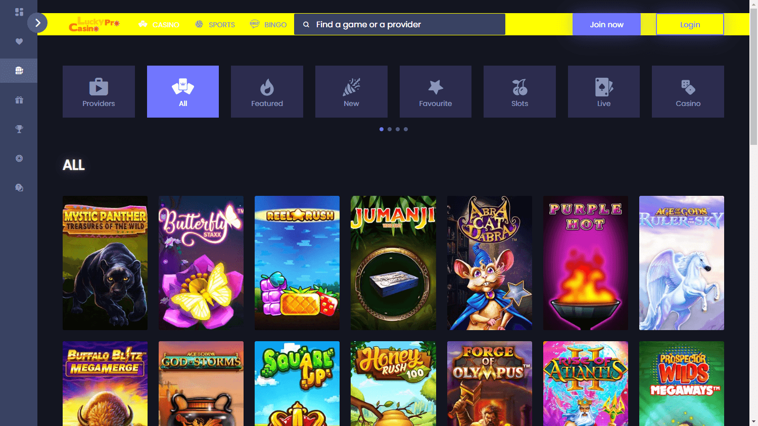 Lucky_Pro_Casino_game_gallery_desktop