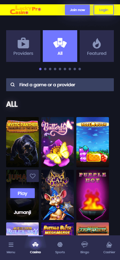 Lucky_Pro_Casino_game_gallery_mobile