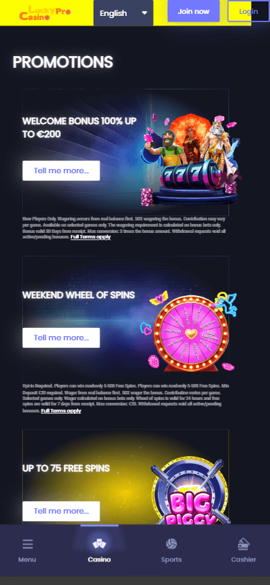 Lucky_Pro_Casino_promotions_mobile