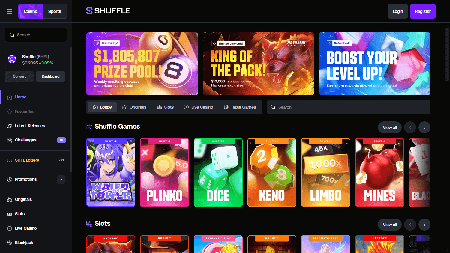 shuffle_casino_homepage_desktop