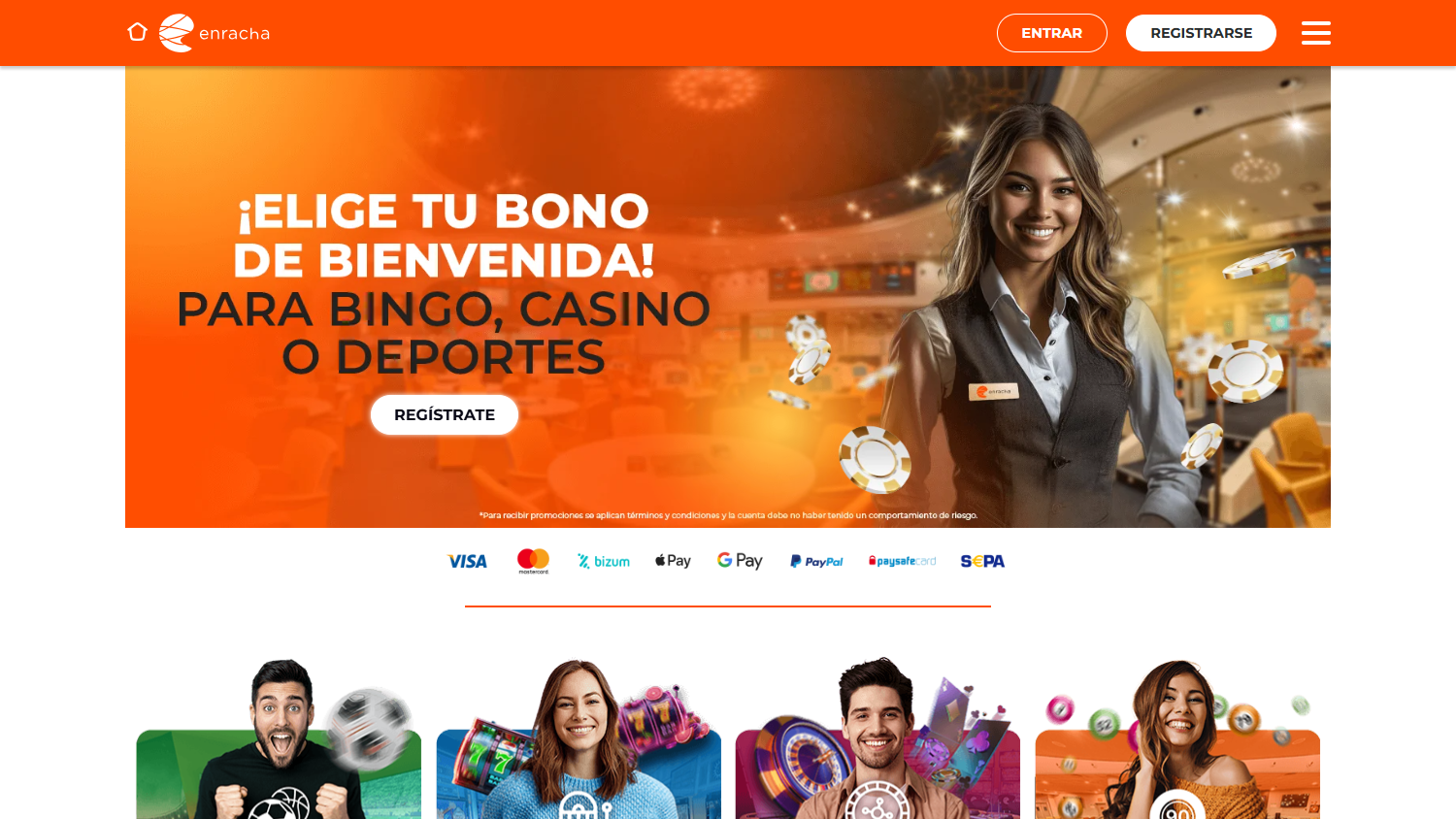 Enracha_Casino_homepage_desktop