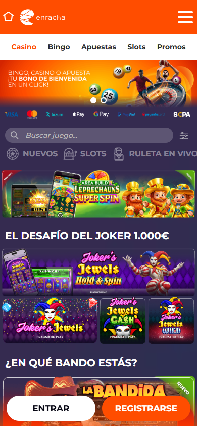 Enracha_Casino_homepage_mobile